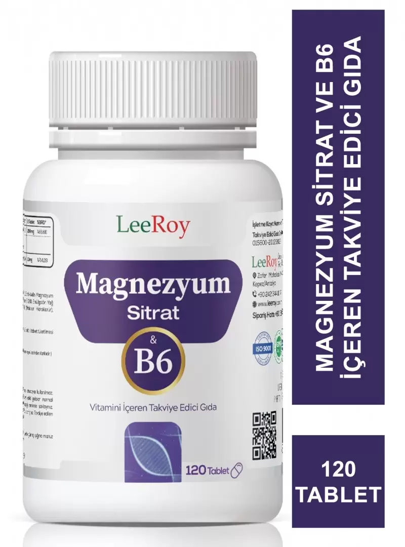 LeeRoy Magnezyum Sitrat&B6 120 Tablet