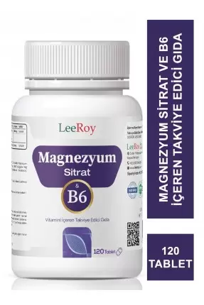 LeeRoy Magnezyum Sitrat&B6 120 Tablet