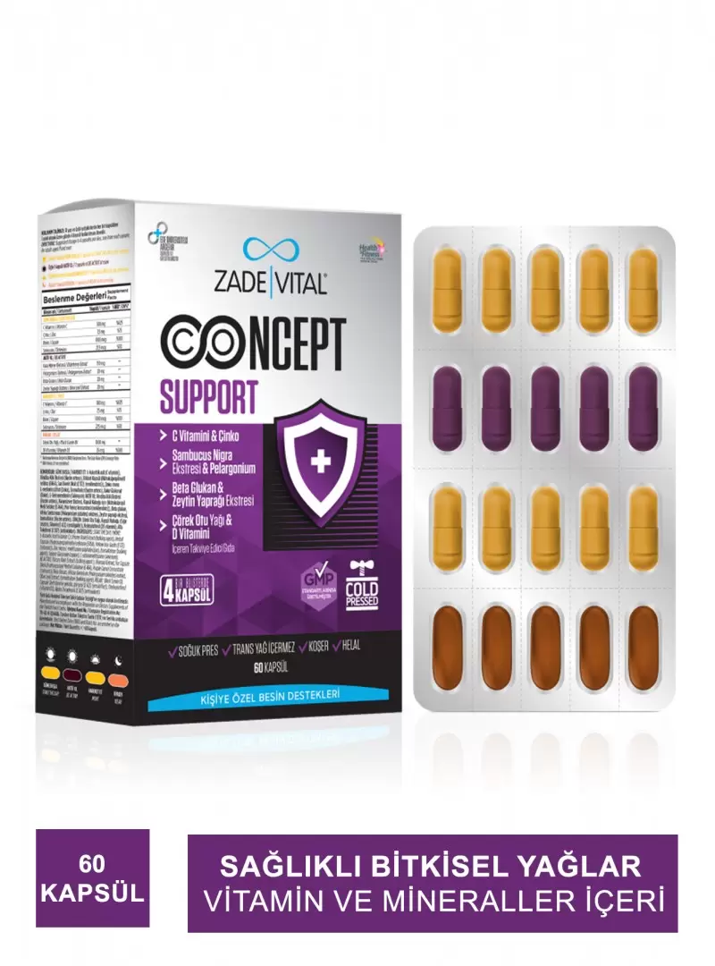 Zade Vital Concept Support 60 Kapsül