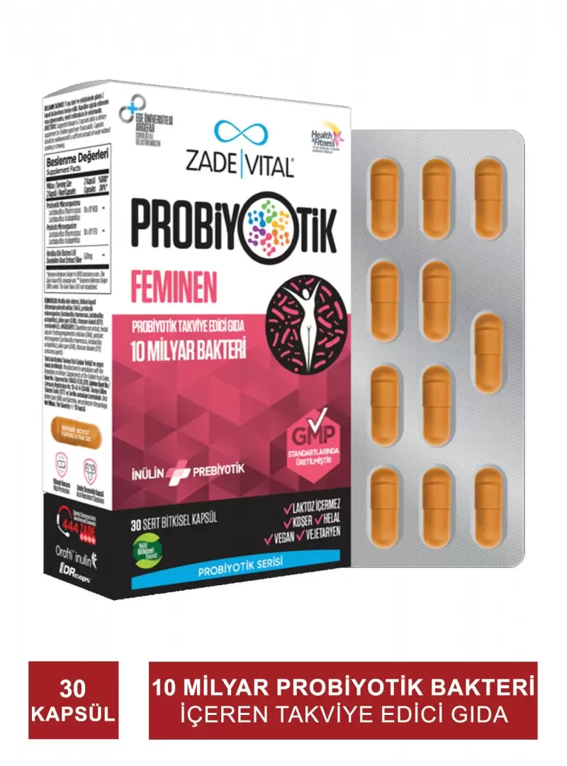 Zade Vital Probiyotik Feminen 30 Kapsül