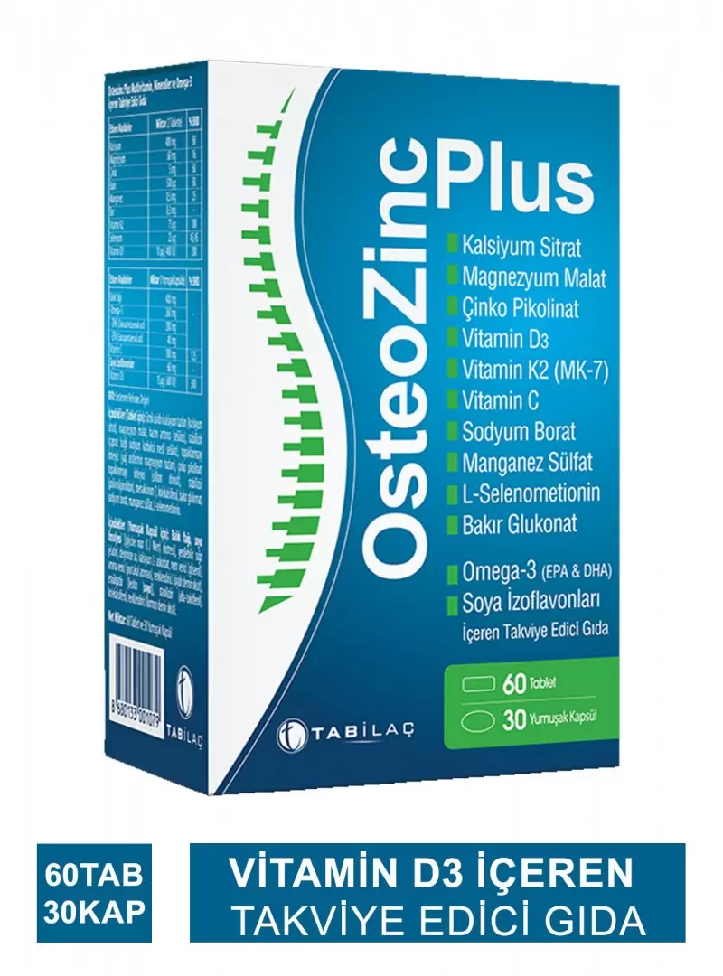 OsteoZinc Plus 60 Tablet + 30 Kapsül