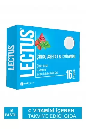 Lectus Çinko Asetat & C Vitamini 16 Pastil