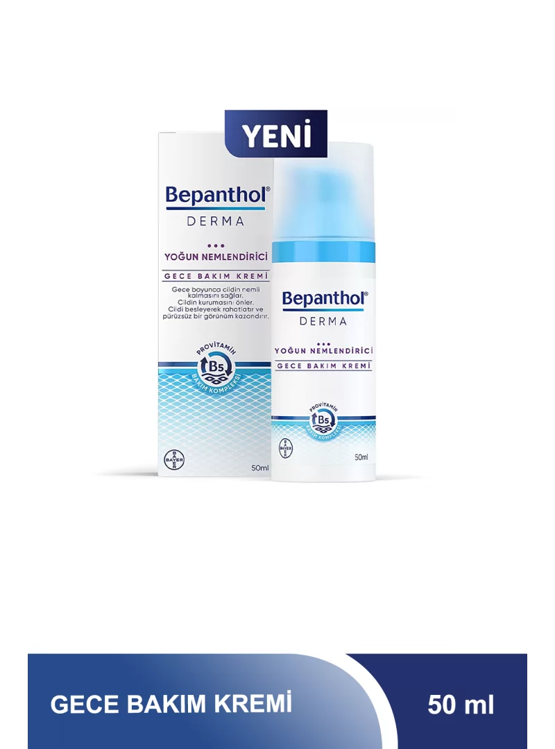 Outlet - Bepanthol Derma Gece Bakım Kremi Yoğun Nemlendirici 50 ml