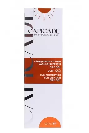 Capicade Güneş Koruyucu Krem Spf 50+ ( Yağlı Cilt ) 100 ml