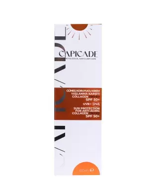 Capicade Güneş Koruyucu Krem Spf 50+ Yaşlanma Karşıtı - Renkli 100 ml