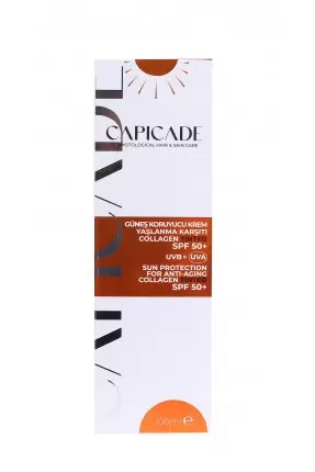 Capicade Güneş Koruyucu Krem Spf 50+ ( Yaşlanma Karşıtı - Renkli ) 100 ml