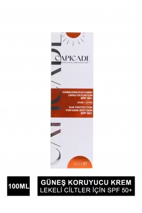 Capicade Güneş Koruyucu Krem Spf 50+ ( Lekeli Cilt ) 100 ml