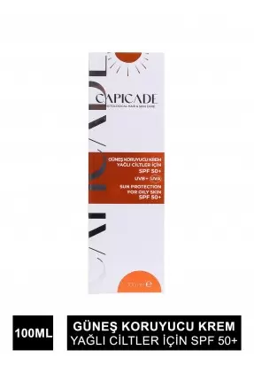 Capicade Güneş Koruyucu Krem Spf 50+ ( Yağlı Cilt ) 100 ml