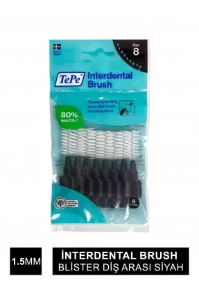 TEPE İnterdental Brush Blister Diş Arası Siyah 1.5mm 8'li