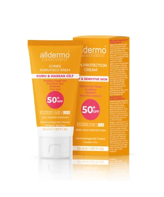 Alldermo Kuru Hassas Cilt Güneş Koruyucu Krem SPF 50+ 50 ml