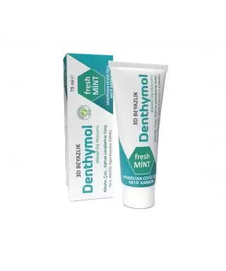 Denthymol 3D Beyazlık Diş Macunu ( Hindistan Cevizi - Karbon ) 75 ml