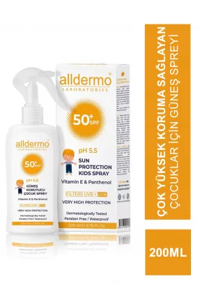 Alldermo Güneş Koruyucu Sprey Çocuk SPF 50+ 200 ml