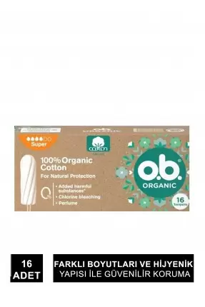 O.B Organic Süper Tampon 16 Adet