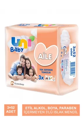 Uni Baby Aile Islak Mendil 3x52 Adet