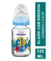 Bambino Klasik Cam Biberon Damaklı 0-6 Ay 125 ml ( B011 )