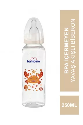 Bambino Klasik PP Biberon Kavramalı 0-6 Ay 250 ml ( B027 )