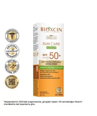 Bioxcin Sun Care Acnium Akneye Eğilimli Ciltler İçin Güneş Kremi Spf50+ 50ml