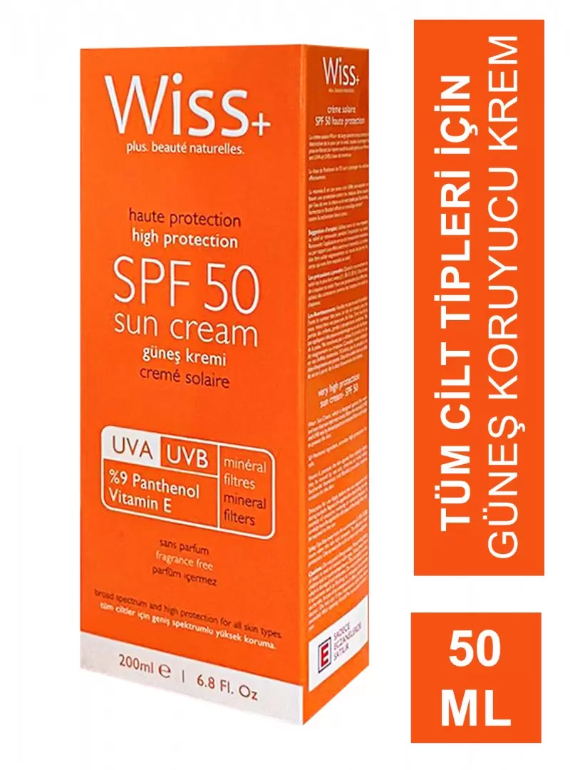 Wiss Sun Güneş Kremi Spf50+ 200 ml