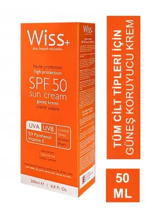 Wiss Sun Güneş Kremi Spf50+ 200 ml