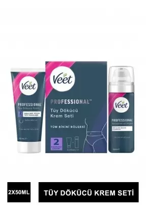 Veet Professional Bikini Bölgesi Tüy Dökücü Krem Seti 50 ml + 50 ml