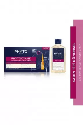 Phyto Kadın Tipi Dönemsel Dökülme Karşıtı Bakım Seti ( Şampuan + Ampul )