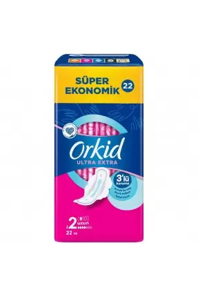 Orkid Ultra Extra Uzun ( Boy 2 ) Hijyenik Ped 22 Adet