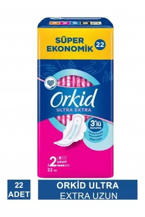 Orkid Ultra Extra Uzun ( Boy 2 ) Hijyenik Ped 22 Adet