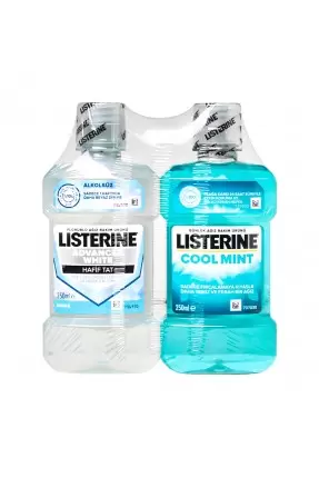 Listerine Advanced White 250 ml + Cool Mint 250 ml Set