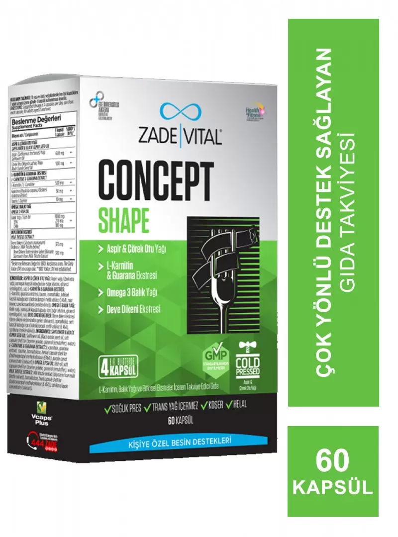 Zade Vital Concept Shape 60 Kapsül