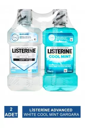 Listerine Advanced White 250 ml + Cool Mint 250 ml Set