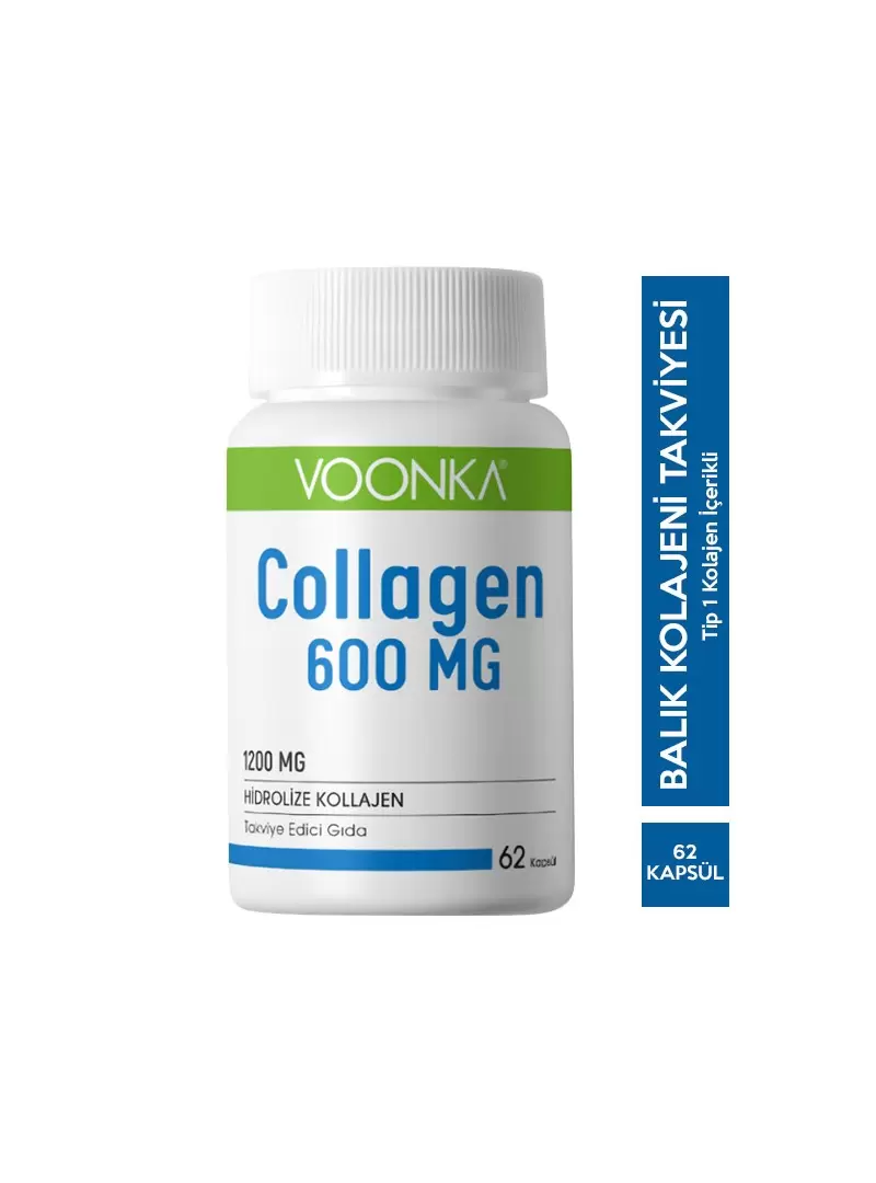 Voonka Collagen 600 Mg Takviye Edici Gıda 62 Kapsül