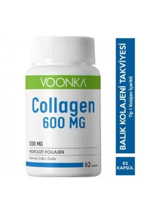 Voonka Collagen 600 Mg Takviye Edici Gıda 62 Kapsül