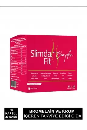 Tab İlaç Slimda Fit Complex 60 Kapsül 20 Saşe