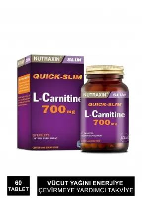 Nutraxin L-Carnitine 700 mg 60 Kapsül (S.K.T 08-2025)