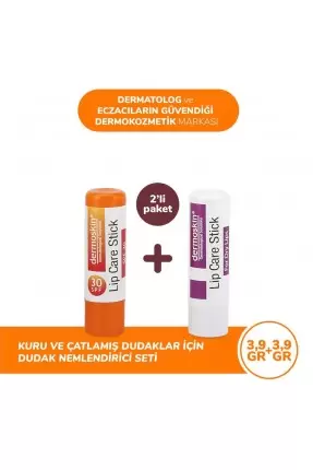 Dermoskin Lip Care Stick Spf30+ 2'li Kofre