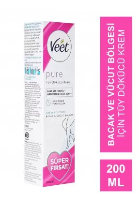 Veet Pure Hassas Ciltler İçin Tüy Dökücü Krem 200 ml