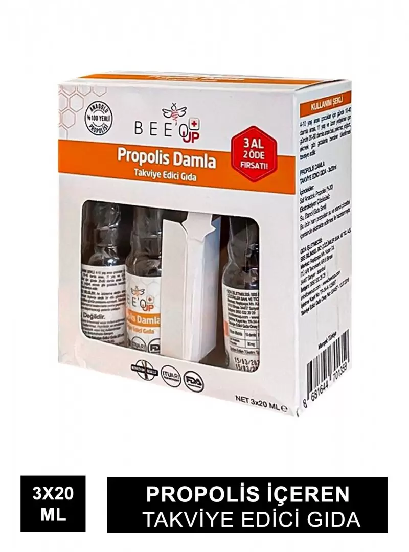 Beeo Up Propolis %30 Damla 3 Al 2 Öde 3x20 ml