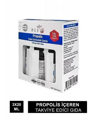 Beeo Up Propolis %15 Suda Çözünebilir Damla 3 Al 2 Öde 3x20 ml