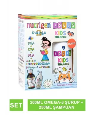 Nutrigen Omega 3 Portakal Aromalı 200 ml ( Aquas Kids Şampuan Hediye )