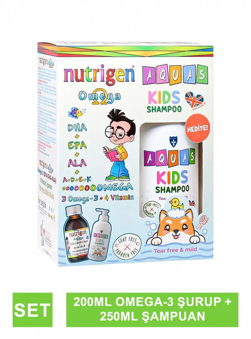 Nutrigen Omega 3 Portakal Aromalı 200 ml ( Aquas Kids Şampuan Hediye )