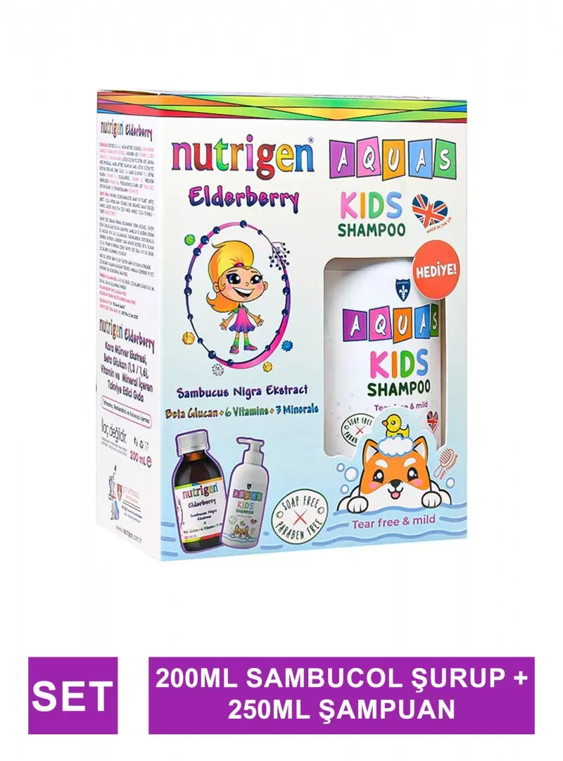 Nutrigen Kara Mürver Şurup 200 ml ( Aquas Kids Şampuan Hediye )