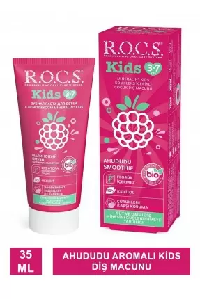 ROCS Kids Ahududu 3-7 Yaş Florürsüz Diş Macunu 35 ml