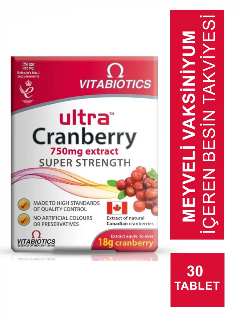 Outlet - Vitabiotics Ultra Cranberry 750 mg Extract 30 Tablet