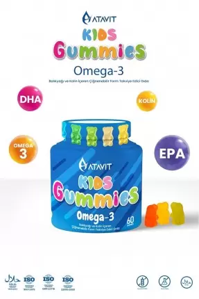 Atavit Kids Omega 3 Gummies 60 Yumuşak Kapsül