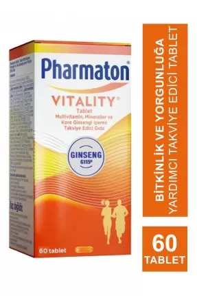 Pharmaton Vitality Multivitamin 60 Tablet - Takviye Edici Gıda