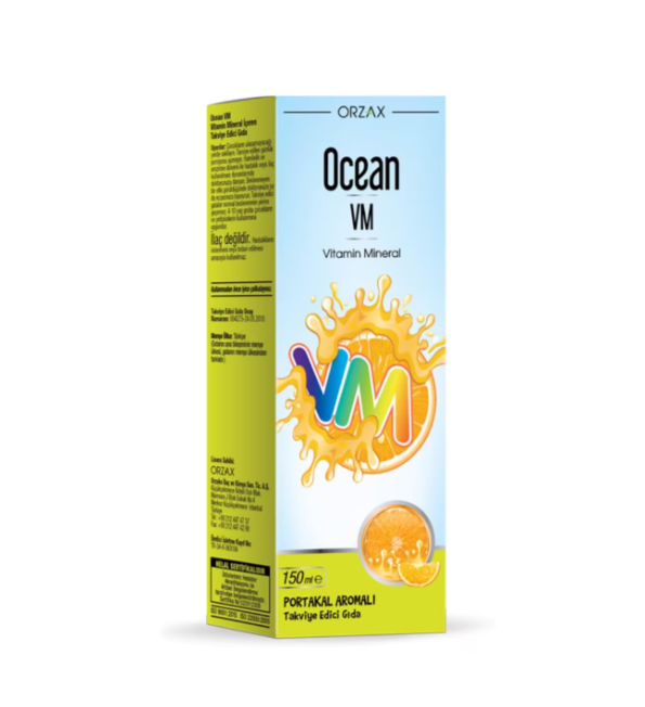 Outlet - Ocean VM Vitamin Mineral Şurup Portakal Aromalı 150 ml