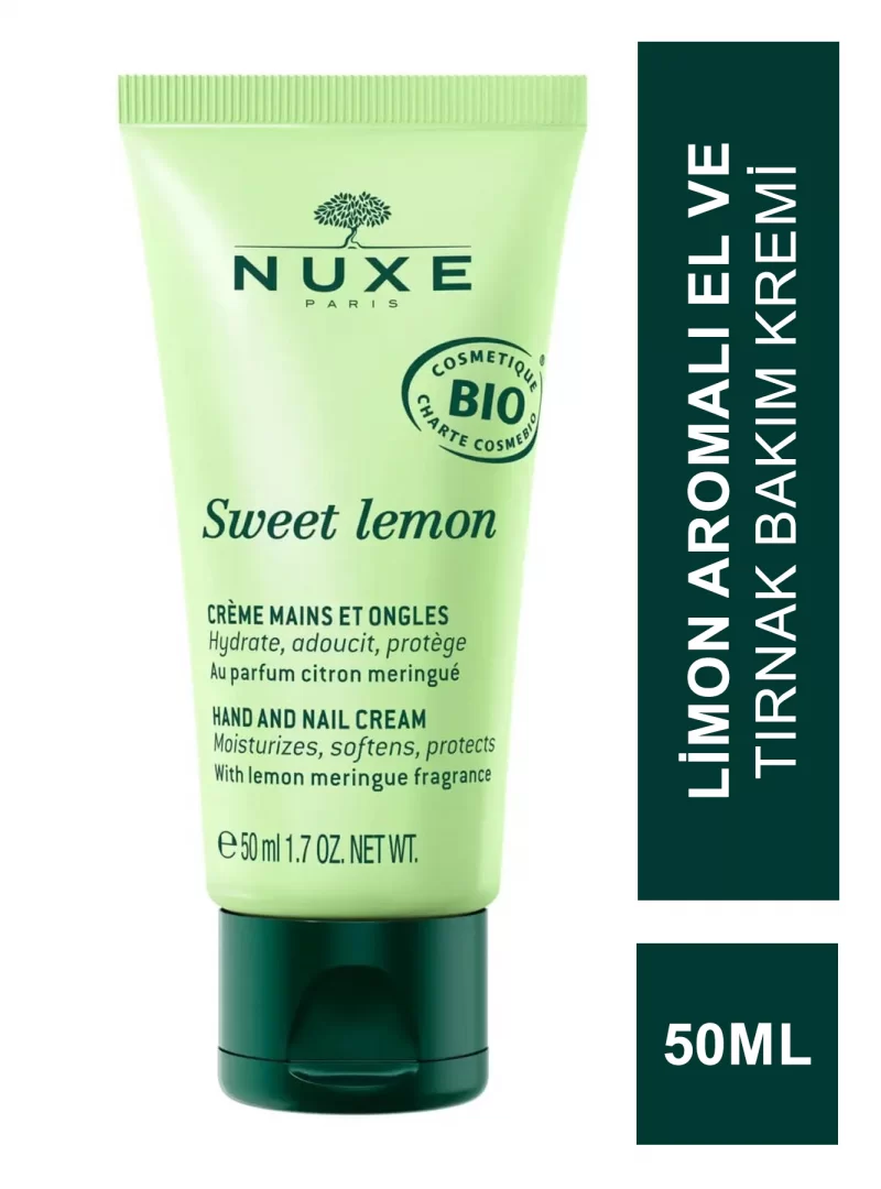 Nuxe Sweet Lemon Hand & Nail Cream Onarıcı Besleyici El ve Tırnak Kremi 50 ml