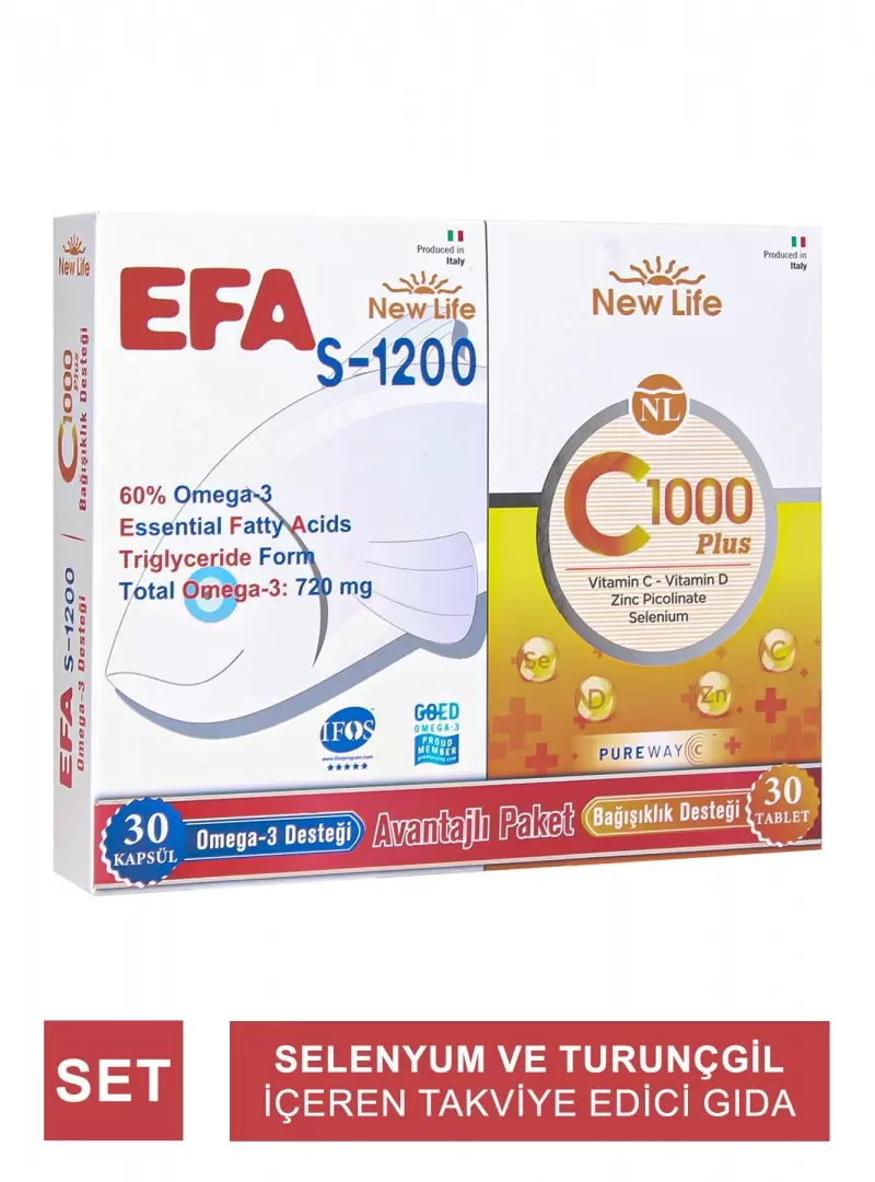 New Life Omega3 ve C Vitamini Avantajlı Paket