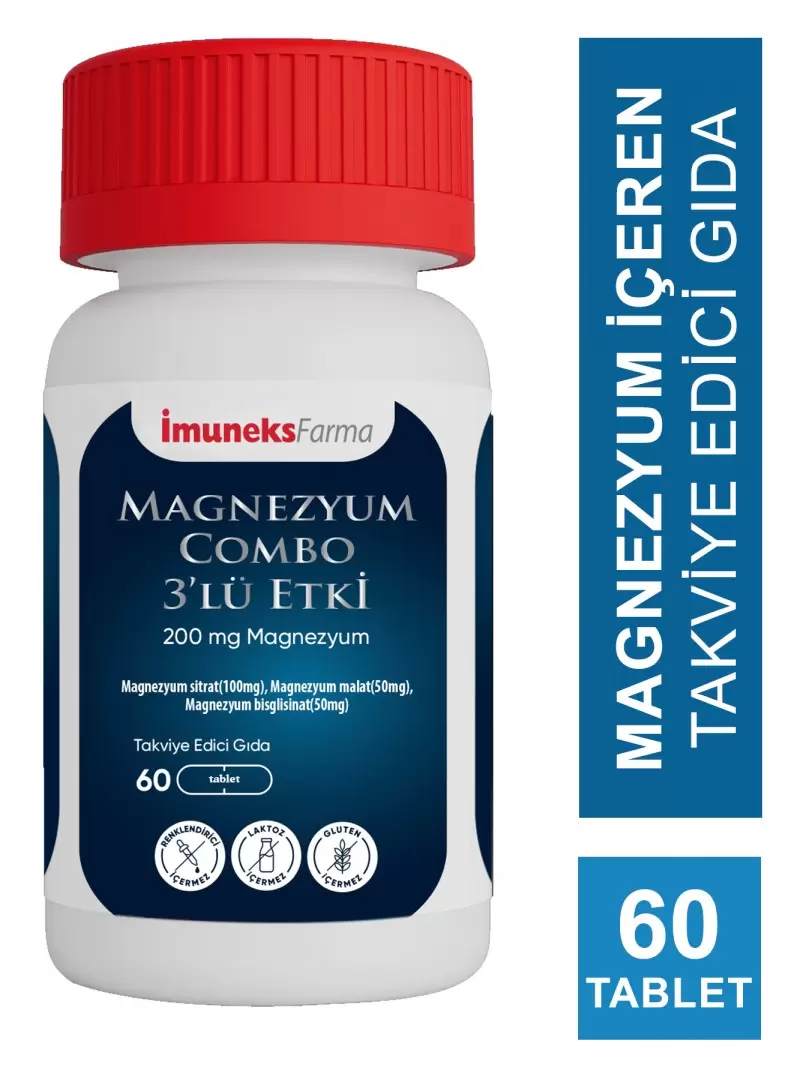 İmuneks Magnezyum Combo 3'lü Etki 60 Tablet