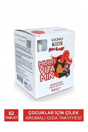 Voonka Kids Maşa ile Koca Ayı Multivitamin 62 Tablet